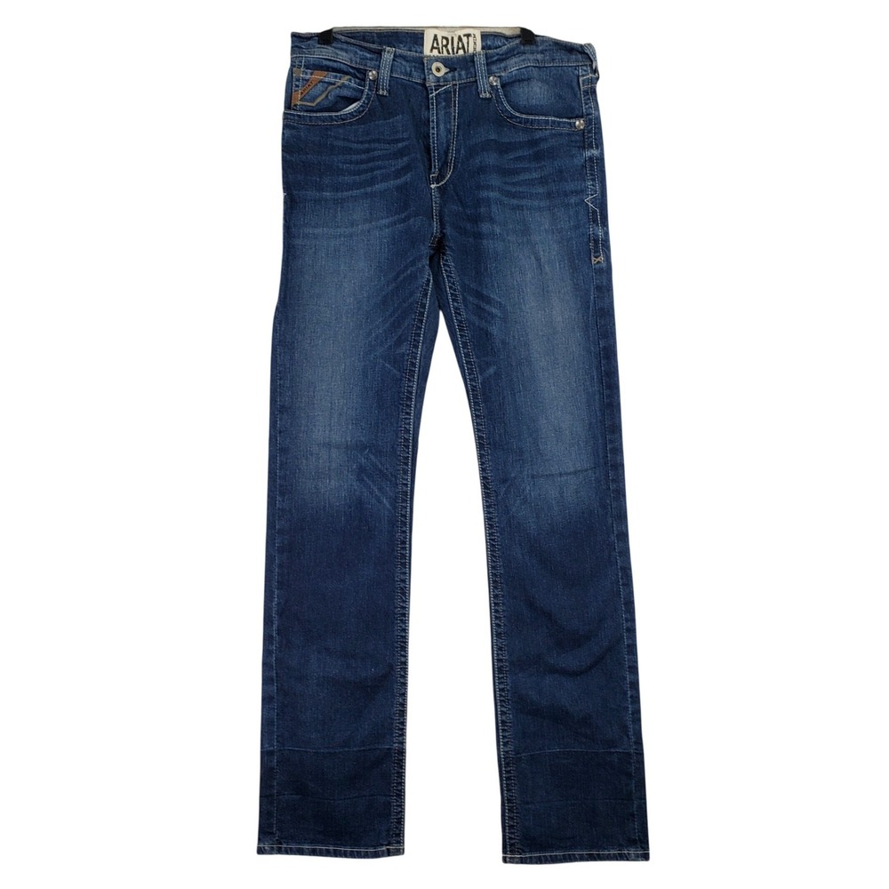 Ariat M7-Series Rocker Straight Jeans Mens 34x36 Blue Western Cowboy Workwear